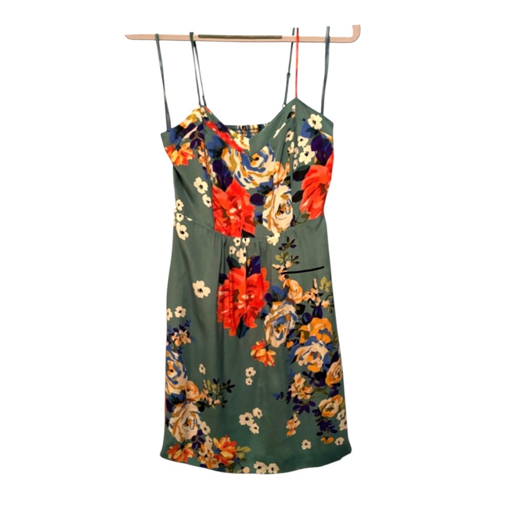 Moulinette Soeurs Teal Floral Dress - Picture 2 of 13